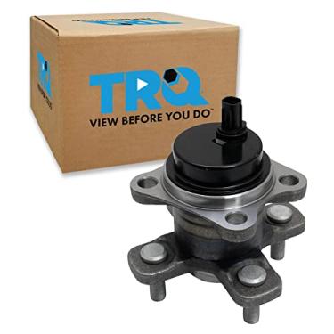 Imagem de TRQ Conjunto de rolamento de roda e cubo do lado do passageiro do lado do motorista traseiro com sensor ABS compatível com Scion iQ 2012-2015