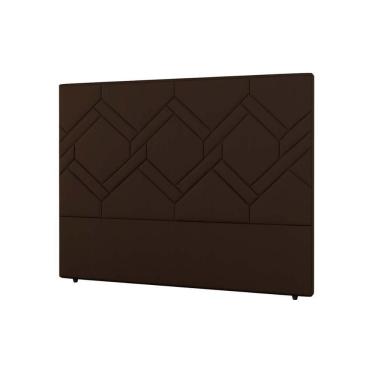 Imagem de Cabeceira Cama Box Estofada Casal Casal Lima Plus Veludo Cacau - Simbal