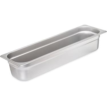 Imagem de Carlisle FoodService Products CFS 60700HL4 DuraPan Forma de espingarda para alimentos de aço inoxidável longa, meio tamanho, 10 cm de profundidade (pacote com 6)