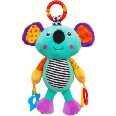 Imagem de Pelúcia Atividades para Bebês Bichos Coloridos Treme Mordedor Sons BUB