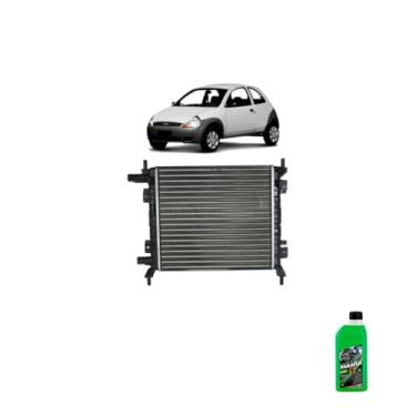 Imagem de Kit Radiador Ford Ka 1.0/1.6 00/08 + Aditivo Paraflu Verde 1 Litro