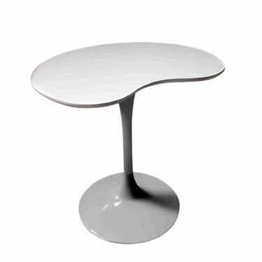 Imagem de Mesa De Jantar Tulipa Saarinen Organica Malu 80cm Laca Cinza