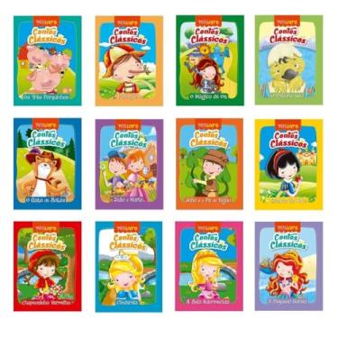 Imagem de Ciranda Cultural Kit com 12 Minilivros de Contos Clássicos Infantil