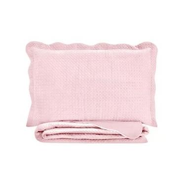 Imagem de Cobre Leito King Rose Velvet Neo - Camesa Rose