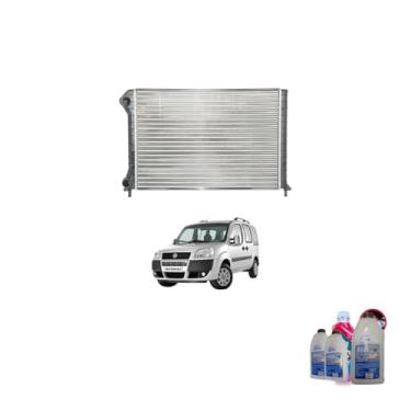 Imagem de Kit Radiador Doblò Com Aditivo Radiador Radiex R1892 Rosa Pronto Uso E Água Desmineralizada