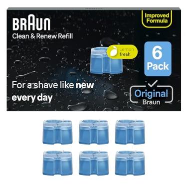 Imagem de Braun Refil de cartuchos CCR Clean & Renew para substituição de limpador de barbeador para sistema de limpeza Clean & Charge, pacote com 6