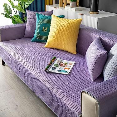 Imagem de HGTRH Capas de sofá grossas para sofá de 1, 2, 3, 4 lugares, secional, em forma de L, capas de sofá duráveis de três camadas, capas de sofá de látex geladas, não são abafadas, laváveis e