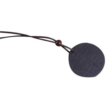 Imagem de YOUTHINK Colar de Pedra Vulcânica, Corda de Cânhamo, Pingente de Energia Com Padrão Exclusivo, Adequado para Adultos e Uso Diário