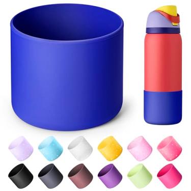 Imagem de Diumepo Bota de silicone para garrafas de água Owala de 947 ml, capa protetora antiderrapante para garrafa de água isolada Owala Twist & FreeSip & Flip, base inferior de bota para Owala (azul marinho)