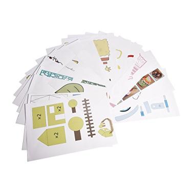 Imagem de Haosie Modelo de grafite de pintura em papel, 20 modelos de desenho, modelo de grafite de estêncil, papel de modelo, moldes de papel 3D, impressão de caneta 3D, molde de desenho reciclável para