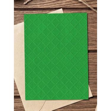 Imagem de Pastas em relevo de plástico quadrado diamante para fazer cartões, pasta de gravação xadrez búfalo, faça você mesmo, modelos de pastas artesanais para decoração de álbuns de fotos, 15 x 11 cm