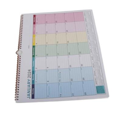 Imagem de Generic Calendário de Parede Em Inglês Calendário de Parede Simples de Mesa 2024‑2025 Visão Geral Mensal Seção de Notas Eficiência Aprimorada para Planejamento Multicolor 37 × 30 Cm 1× de Mesa (#1)