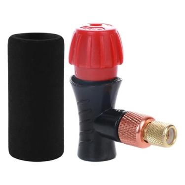 Imagem de Generic Inflador de pneus de bicicleta a CO2, cilindro de CO2 para bicicleta, bico, peças e acessórios. Design portátil, conveniente e robusto para uso, Capa de Esponja Preta