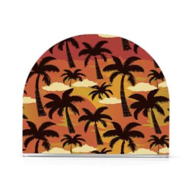 Imagem de JUZIHAI Suporte de guardanapo de palmeiras para mesa dispensador de guardanapo de acrílico para mesa suporte de lenços independente para cozinha sala de jantar bar festa decoração de casa