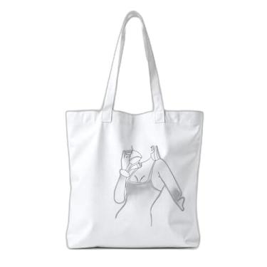 Imagem de Kit 10 Sacola Ecologica s Charmosas Reutilizáveis 38x41.5cm Estampa Mulher Martini