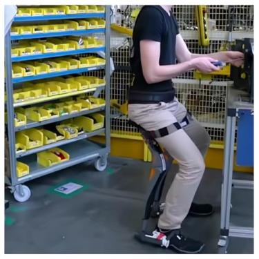 Imagem de Equipamento de suporte de exoesqueleto industrial, doca do corpo do mecânico, assistência de caminhada nas pernas, assentos portáteis para uso ao ar livre, banquinho tático (preto)