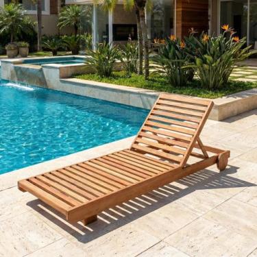 Imagem de Espreguiçadeira 429 Roma Madeira Maciça - Cedro Rosa