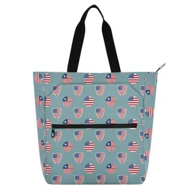 Imagem de Bolsa de ombro American Symbols Book para crianças, unissex, resistente à água, tecido Oxford, bolsa de ombro