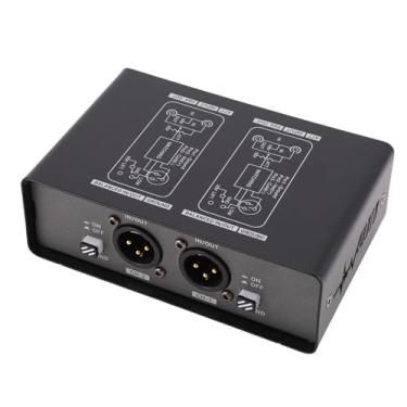 Imagem de Cosiki Eliminador de Zumbido de Som, Isolador de Loop de Aterramento de 2 Canais Com 3 Níveis Ajustáveis, para Microfones, Misturadores, Guitarras Elétricas, Estúdios de Gravação