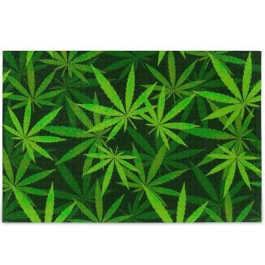 Imagem de Quebra-cabeça personalizado com folhas de cannabis de cânhamo para adultos, 500 peças, cenário, arte animal, cenário, paisagem, jogo de quebra-cabeça engraçado, 52 x 37,8 cm