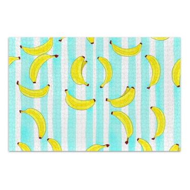 Imagem de Quebra-cabeça de banana com listras brancas para adultos, 500 peças, arte de jogos, quebra-cabeça legal para adultos, presentes engraçados, 51 x 35 cm