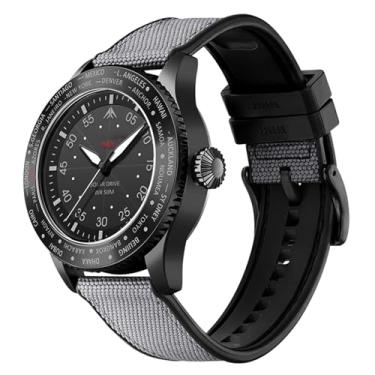 Imagem de Ymiko Relógio Piloto Masculino Movido a Energia Solar Com Cronógrafo e Visão Noturna, Resistente à água 50M, Bateria de Longa Duração, Relógio para Esportes Ao Ar Livre para Uso Diário (Preto)