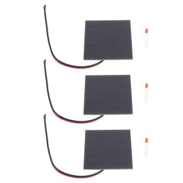 Imagem de CUOFYUNL 3 conjuntos de pequenos painéis solares profissionais de silício monocristalino de 1 W de alta eficiência DIY kits de painéis solares para aparelhos de ensino Materiais