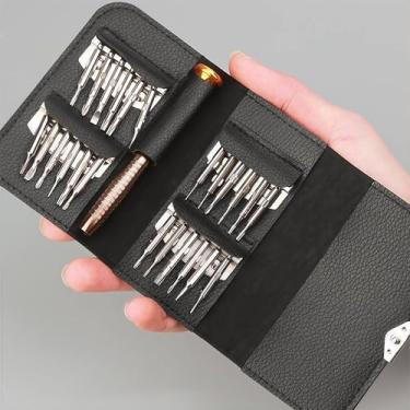 Imagem de Conjunto de chaves de fenda de precisão magnética 25 em 1 para reparo de iPhone e laptop, preto