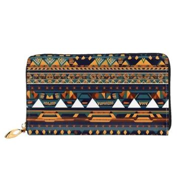 Imagem de XLLingL Carteiras de cartão de crédito impressas, bolsas longas de couro femininas, carteiras com zíper, carteira de viagem simples