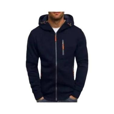 Imagem de Jaqueta De Primavera Com Capuz Para Homens, Moletom Casual Com Zíper, 