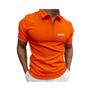Imagem de Camisa Polo De Negócios De Luxo Para Homens, Rápido Secagem, Estampada