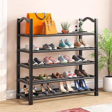 Imagem de SGeneE Sapateira de vários níveis, prateleira de sapatos de 25 cm de largura, inclinação de 170 mm, organizador de armário de armazenamento de sapatos vertical para armário, corredor, entrada, entrada