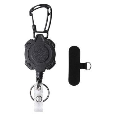 Imagem de KiBcsLic Chaveiro retrátil com cordão para celular, porta-crachá com mosquetão para esportes, Style D
