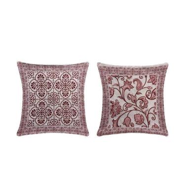 Imagem de Capa Para Almofada Grécia 1 Peça 45cm X 45cm 60% Algodão 40% Poliéster Tecido Jacquard Com Zíper - Vinho