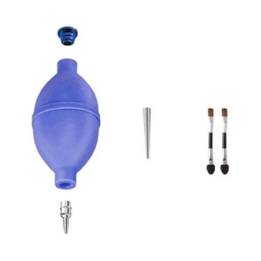 Imagem de Kit De Limpeza De Lentes: Soprador De Ar Com Bico De Metal E Escova Pa