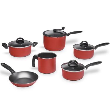 Imagem de Jogo de Panelas 6 peças com Pipoqueira Chilli Cereja Brinox