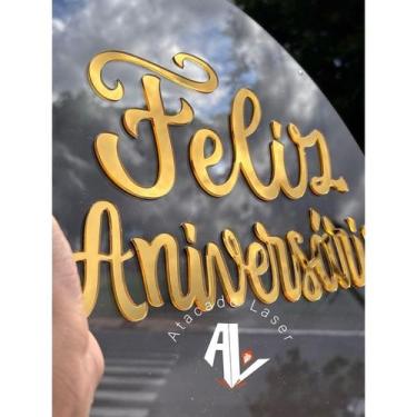 Imagem de Placa de acrilico para decoracao de festa - Acrílico cristal + Acrílic