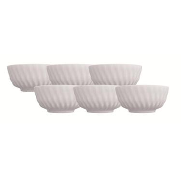 Imagem de Kit 06 Tigela Bowl Sobremesa Plissan 208ml Germer Porcelanas