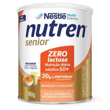 Imagem de Complemento Alimentar Nutren Senior Sem Sabor Zero Lactose 740g, 740g,