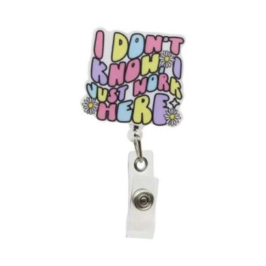 Imagem de Clipe Retrátil Para Crachá Com Corda De Nylon Durável Para Funcionário