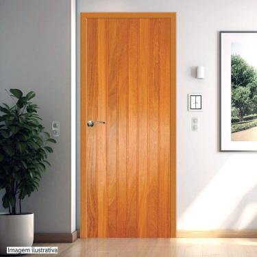 Imagem de Folha de Porta Madeira Maciça Angelim 210cm X 60cm Mexicana Jomadi Natural