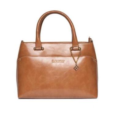 Imagem de Bolsa Feminina Rafitthy Tote Média Verniz Caramelo-Feminino