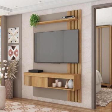 Imagem de Painel Para Tv Até 45 Polegadas Moon Marrom Caemmun - CAEMMUN MÓVEIS