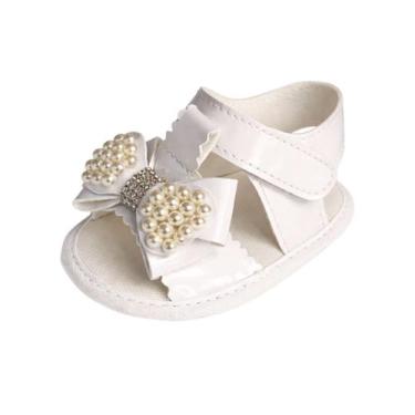 Imagem de Sandália Confortável com Laço de Pérolas e Glitter Luxo para Eventos e