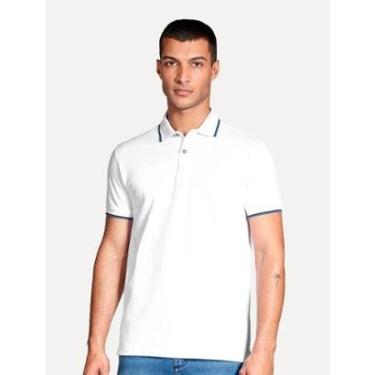 Imagem de Polo Aramis Masculina Regular Piquet 4 Frisos Blue Branca-Masculino