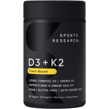 Imagem de Suplemento De Pesquisa Esportiva Vitamina D3 Vegana + K2 5000Iu-Unissex