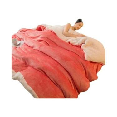 Imagem de Cobertor De Lã Dupla Face Tamanho Queen, Quente Para O Inverno, Colcha