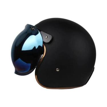 Imagem de Capacete De Motocicleta Vintage 3/4 Aberto Para Homens E Mulheres, Clá