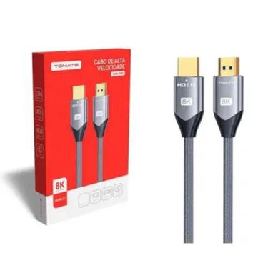 Imagem de Cabo Hdmi 2.1 8k Hd 60hz 4k 120hz Alta Velocidade Tomate 2m