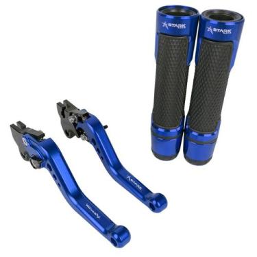 Imagem de Kit Manete E Manopla Pegasus Stark Moto Honda Bros 125 Lona - Stark Ra